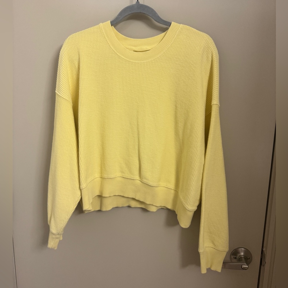 Aerie New Love Corded Crop Crew Sweatshirt